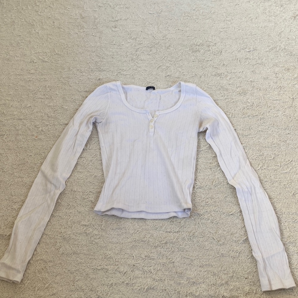 White Brandy Melville long sleeve top